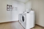 There is coin operated laundry located on every floor of the complex